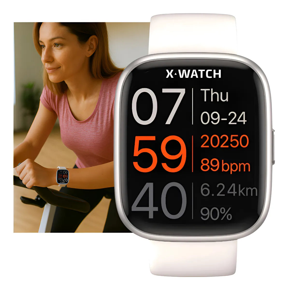 Smartwatch X-Watch Branco Digital RM IMPORTS