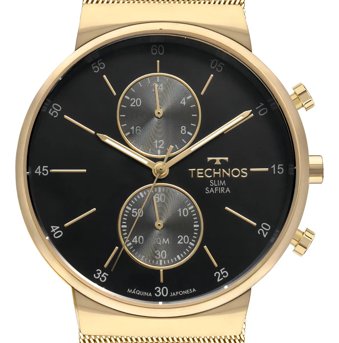 Relógio Feminino Technos Slim Safira Dourado – Ref. VD36AA1P