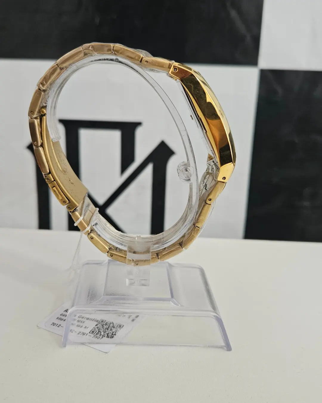 Relogio Dourado Quadrado Orient Masculino RM IMPORTS