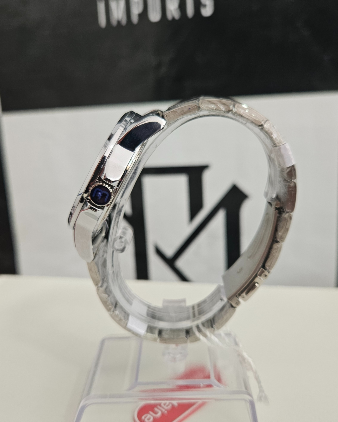 Relógio Mondaine Masculino Prateado com Mostrador Preto