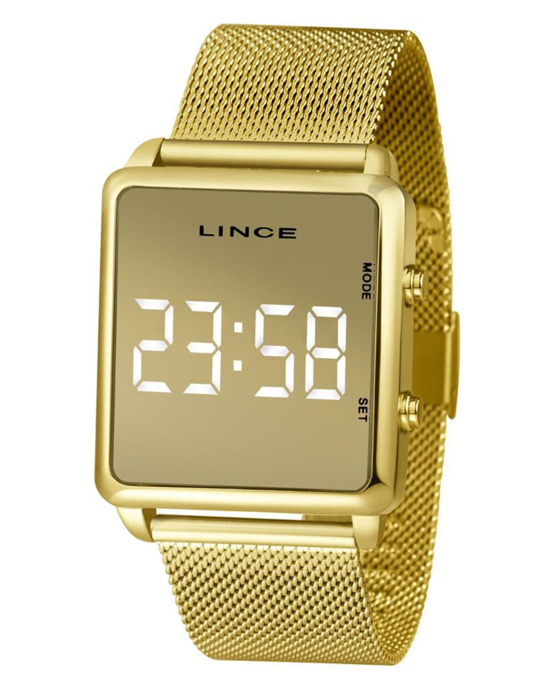 Relógio Lince Feminino Ref: Mdg4619l Bxkx Digital LED Dourado