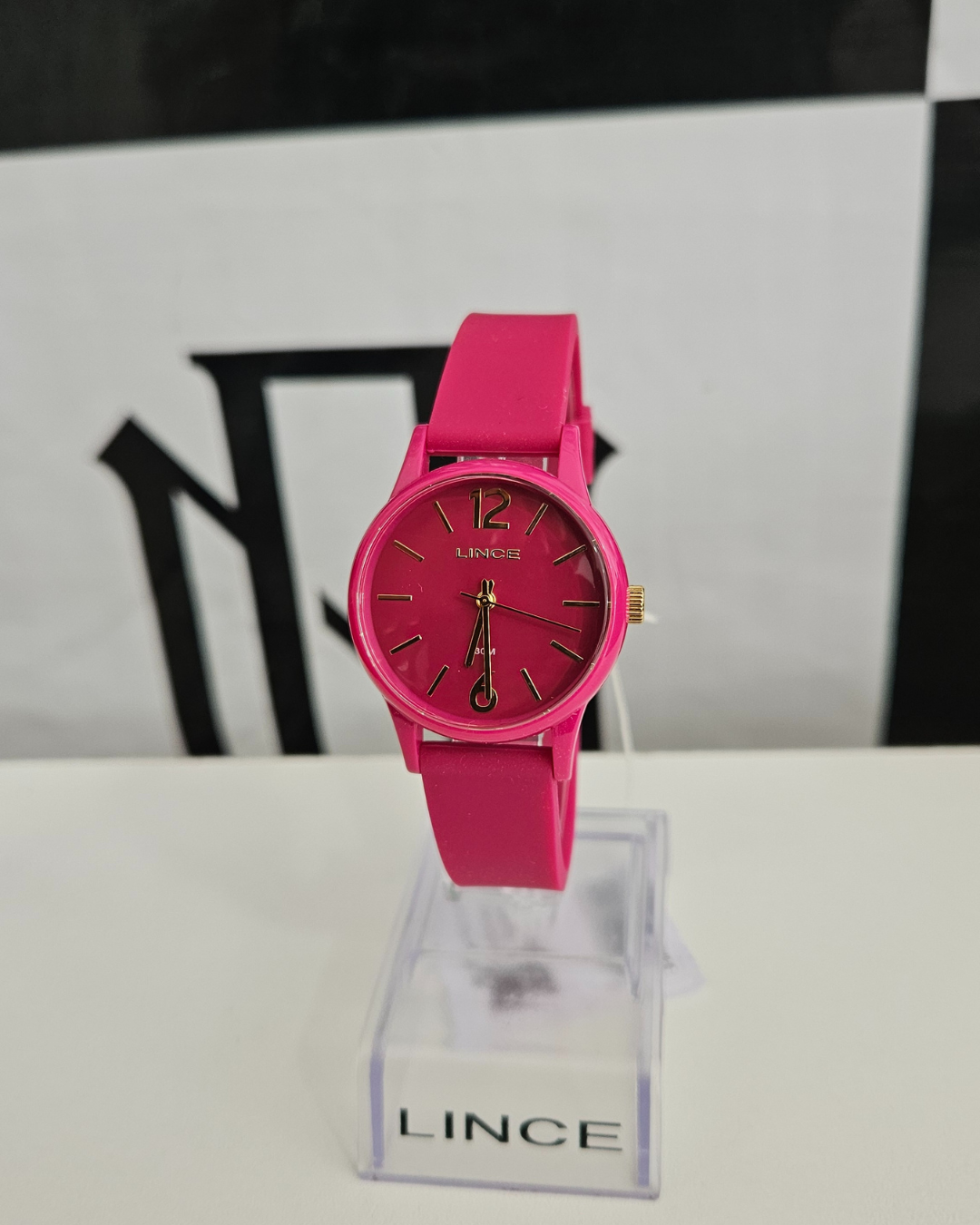 Relógio Lince Funny Rosa Feminino Analógico