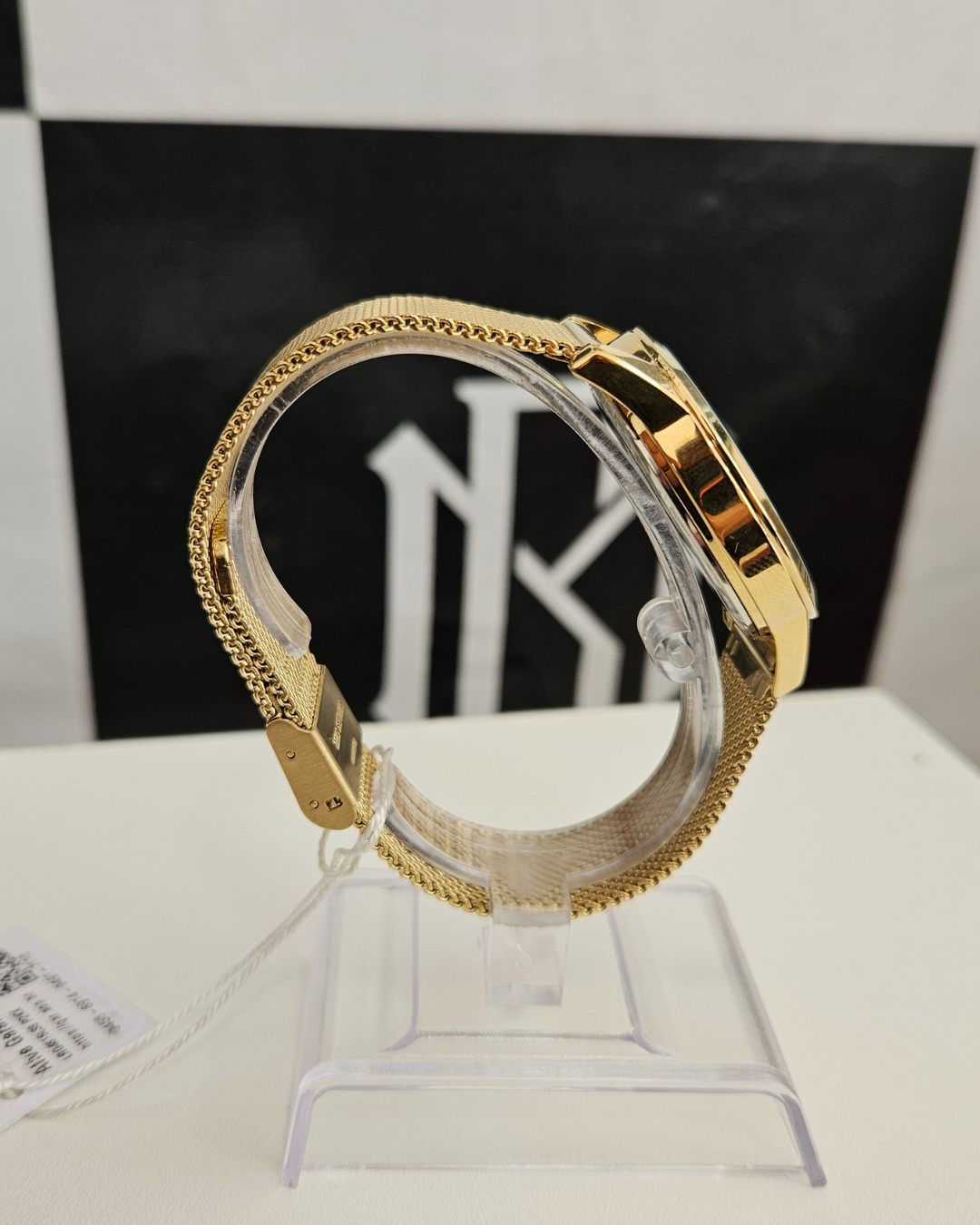 Relógio Lince Dourado Feminino Analógico com Strass