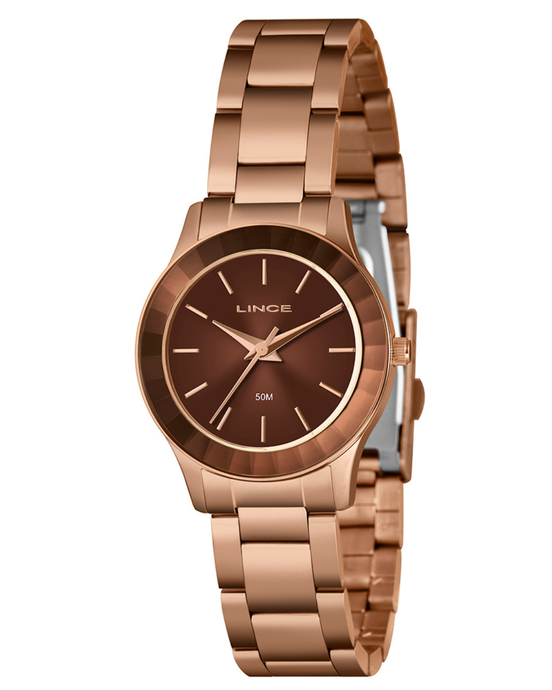 Relógio Lince Rosê Gold Feminino Analógico
