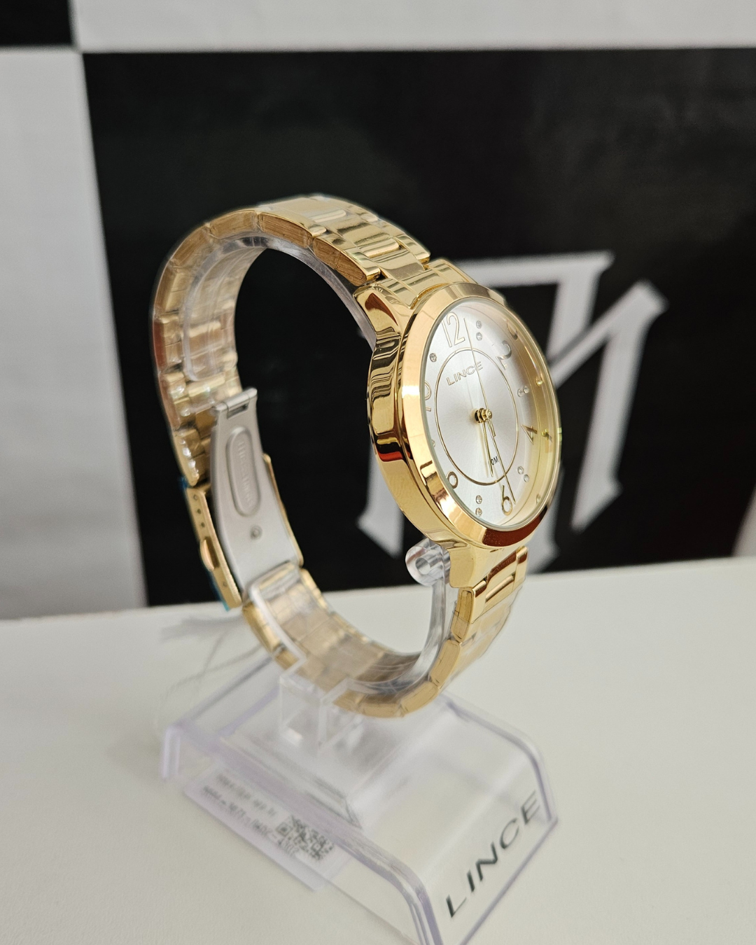 Relógio Lince Feminino Dourado Analógico