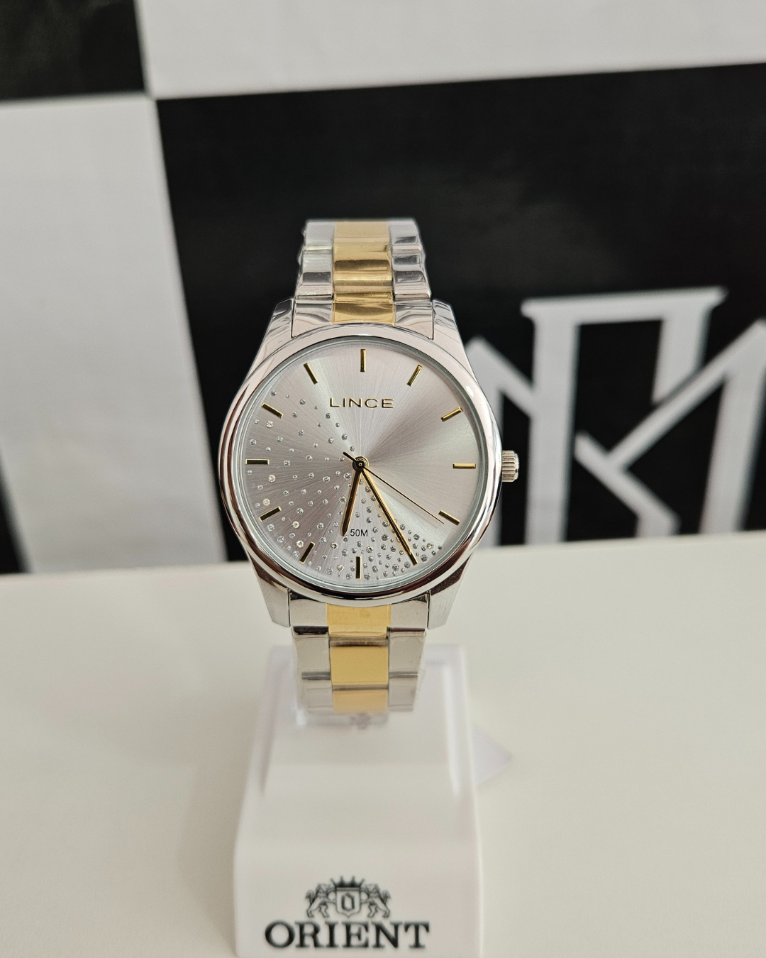 Relógio Lince Feminino Bicolor Analógico em Aço – 5 ATM