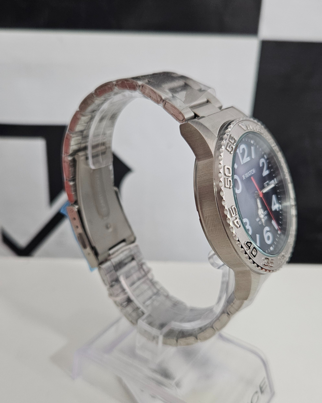 Relógio X-Watch Masculino Aço Prata – Mostrador Azul