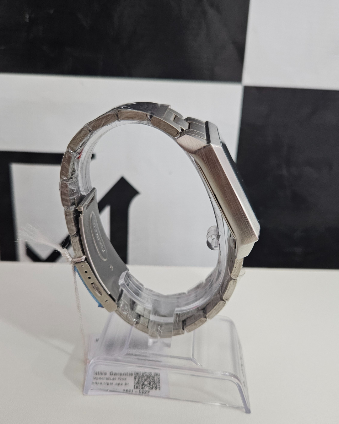 Relógio Lince Masculino Quadrado Prata Analógico