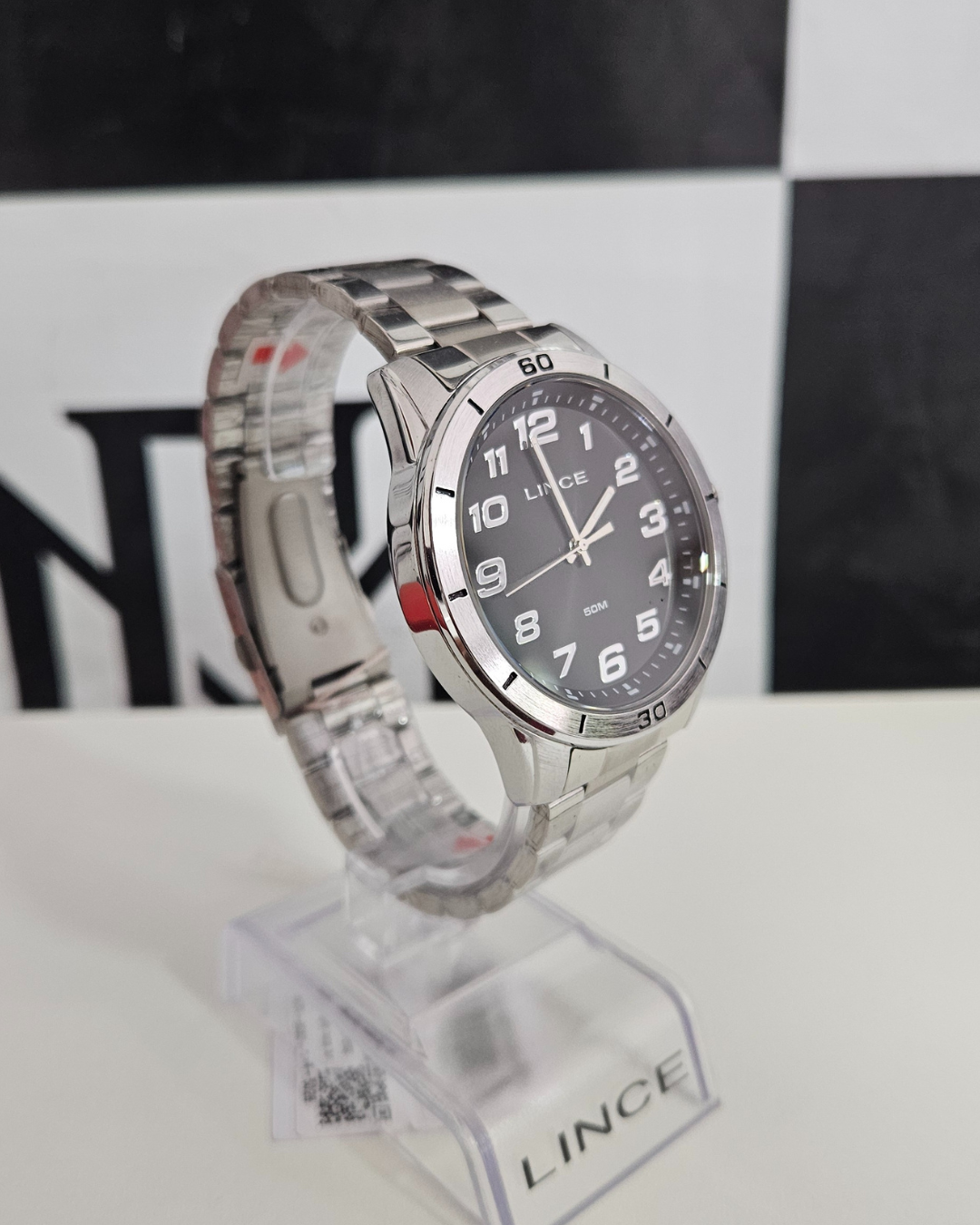 Relógio Lince Masculino Prata Analógico