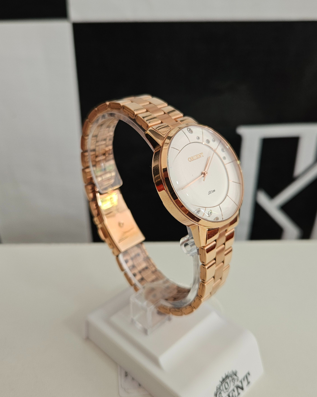 Relógio Feminino Orient Eternal Rose Gold com Cristais