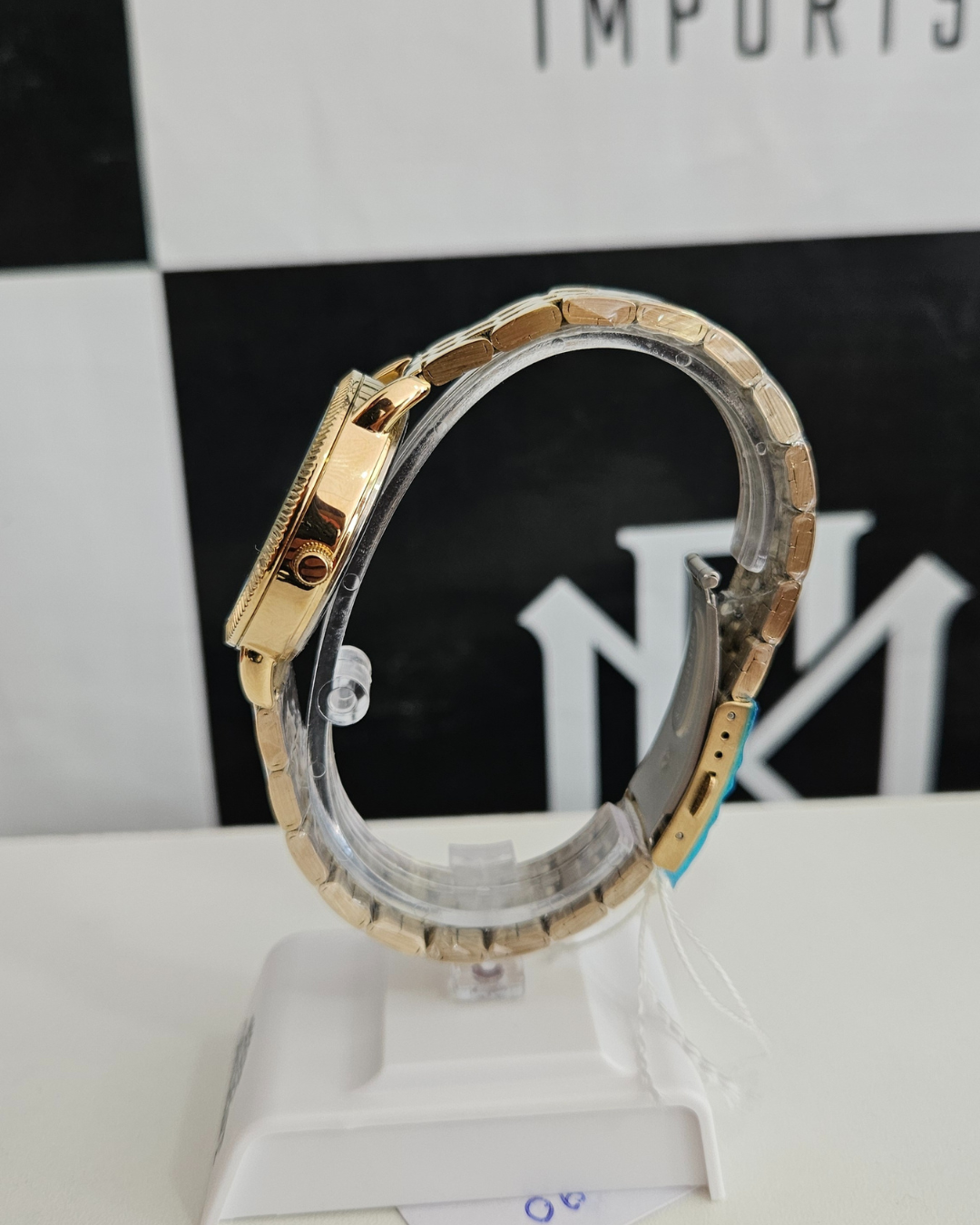 Relógio Feminino Lince Dourado com Numerais Romanos