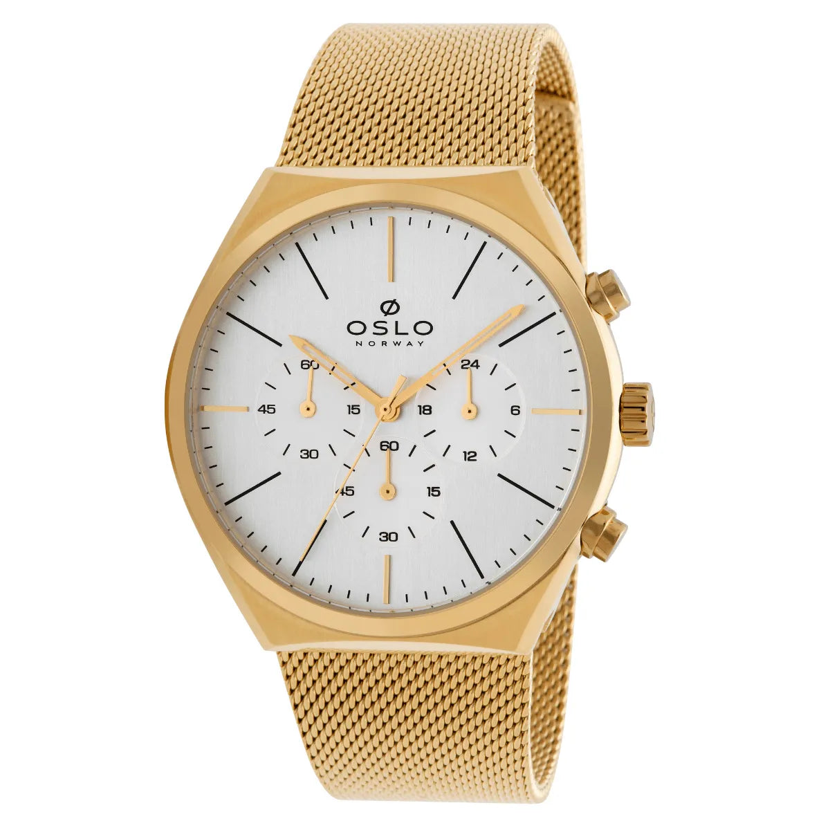 Relógio Oslo Slim Cronógrafo Dourado – Ref. OMGSSCVD0002 S1KX RM IMPORTS