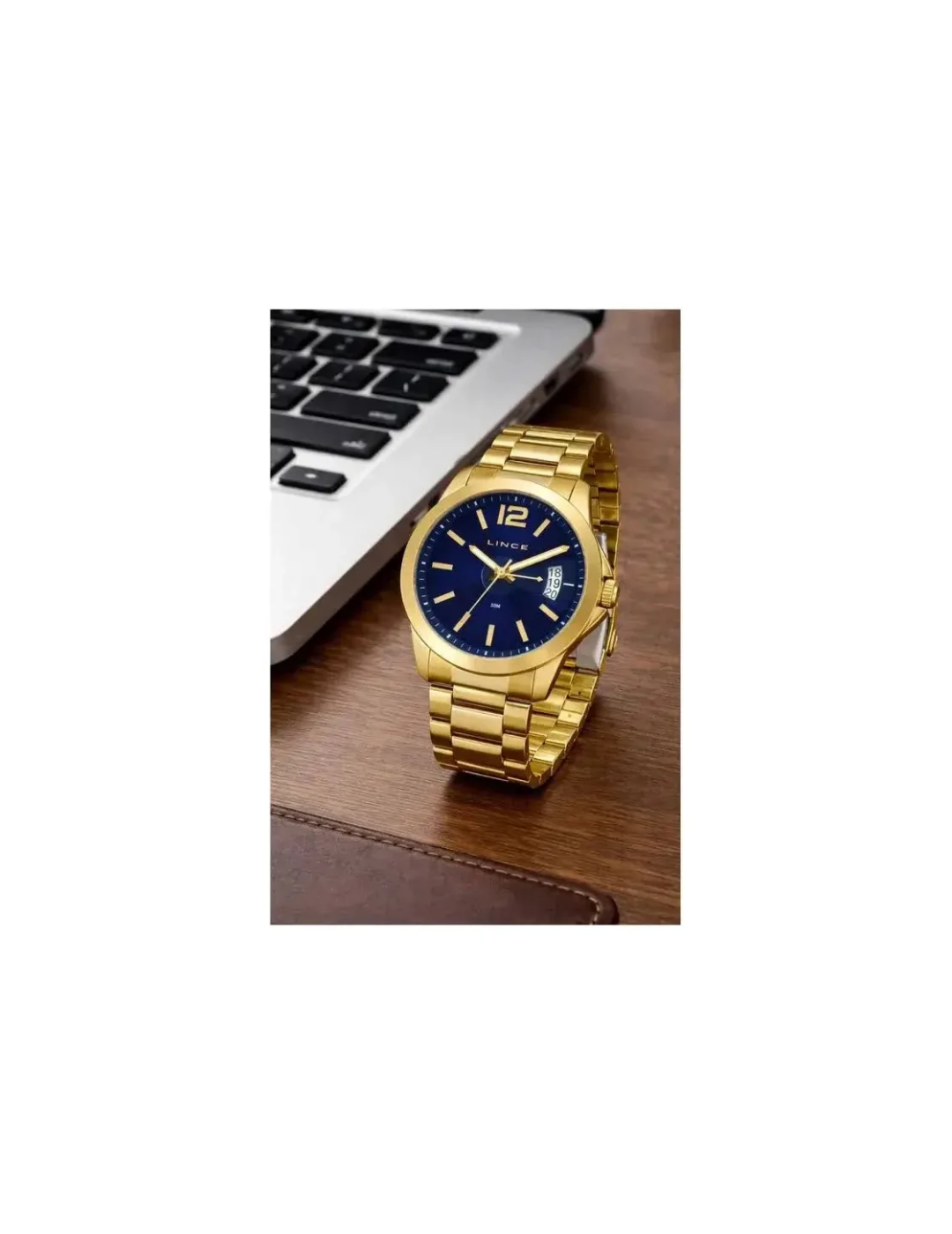 Relógio Lince Casual dourado