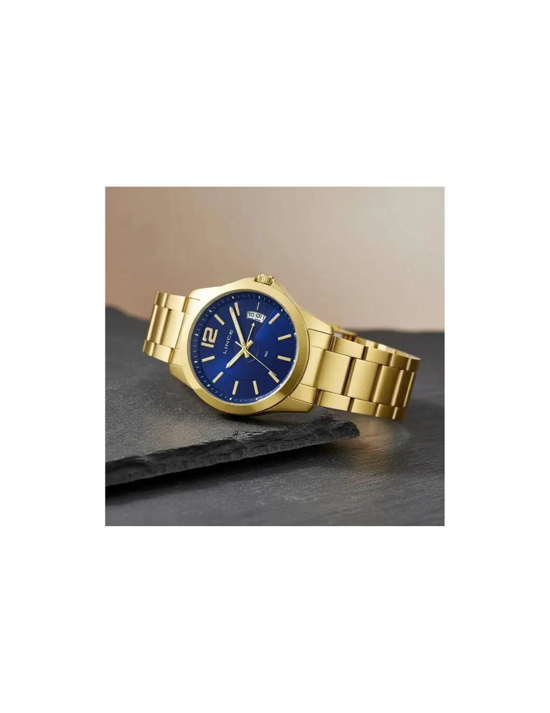 Relógio Lince Casual dourado