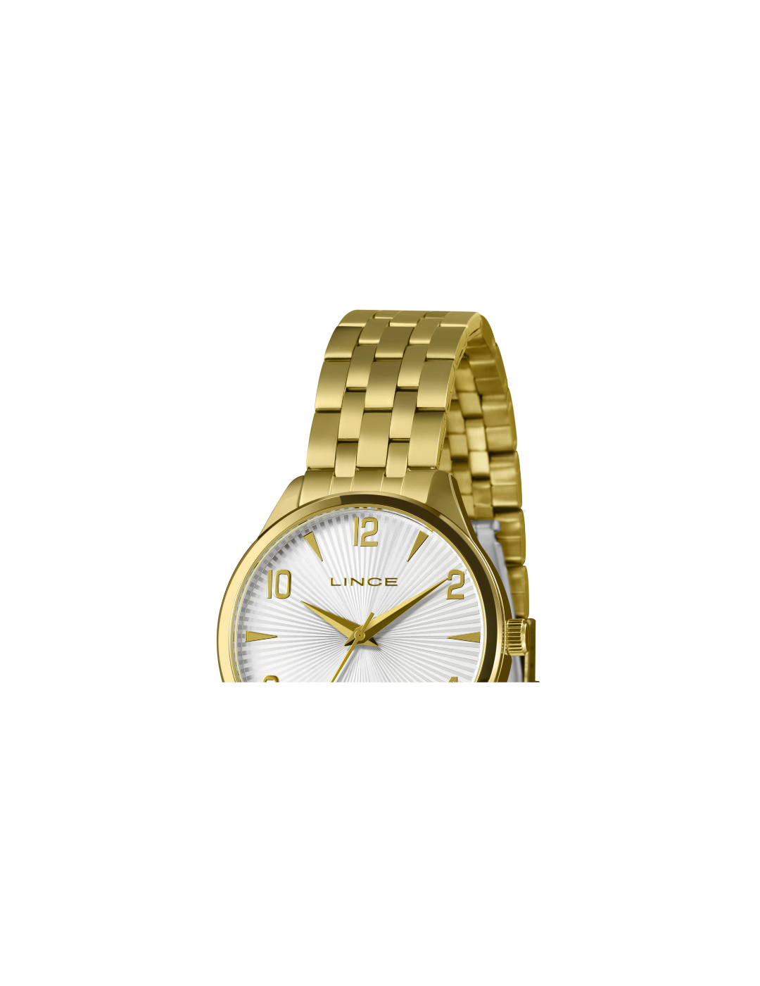 O Relógio Lince Urban Dourado com Mostrador Prata RM IMPORTS