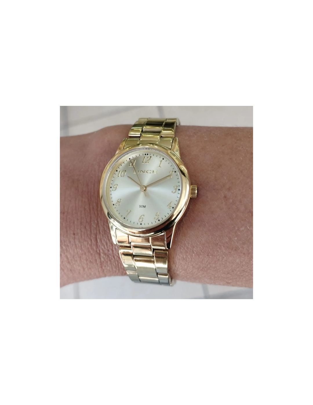 O Relógio Orient Feminino Dourado Analógico (Cópia)