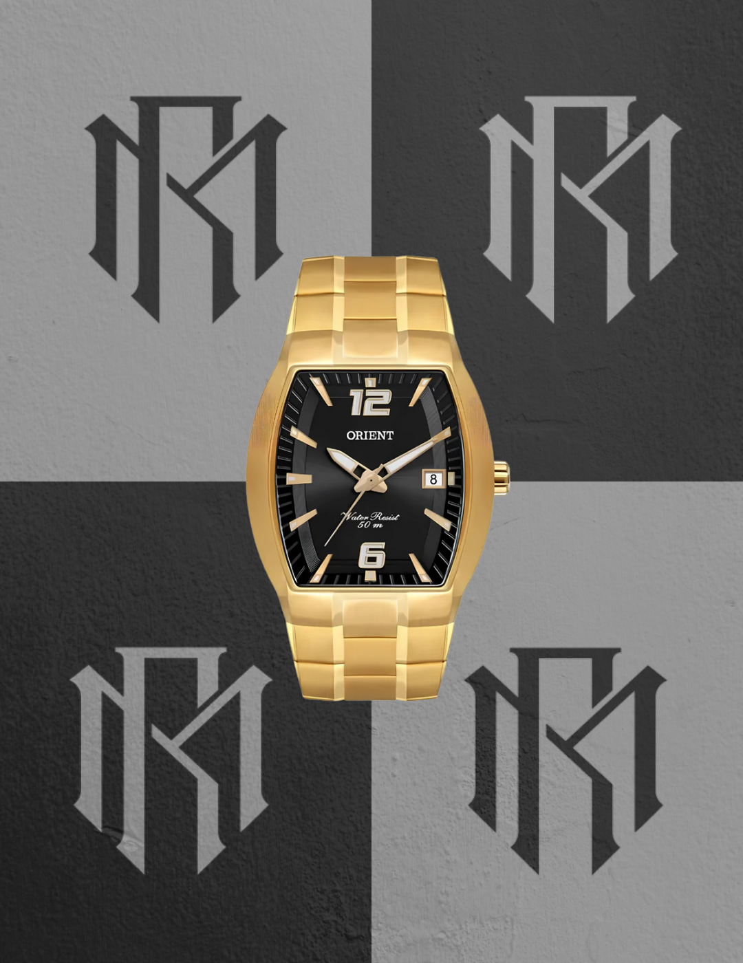Relógio Orient Masculino Dourado GGSS1017