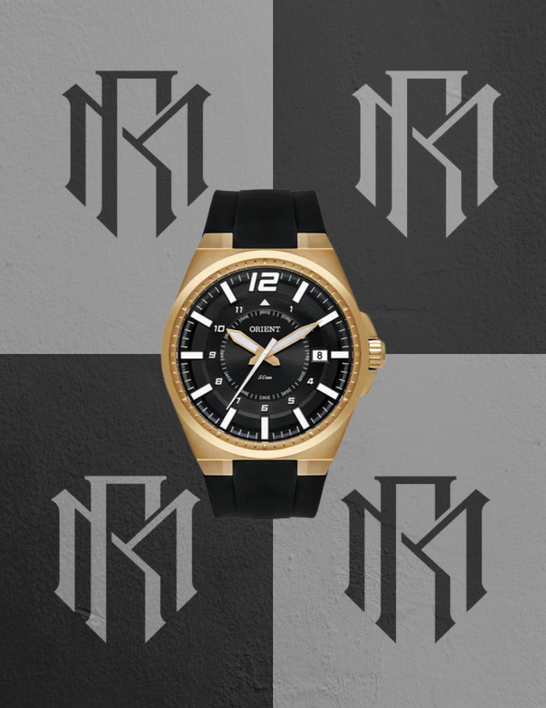 Relógio Orient MGSP1006 G2PX Preto Dourado Neo Sports 50m