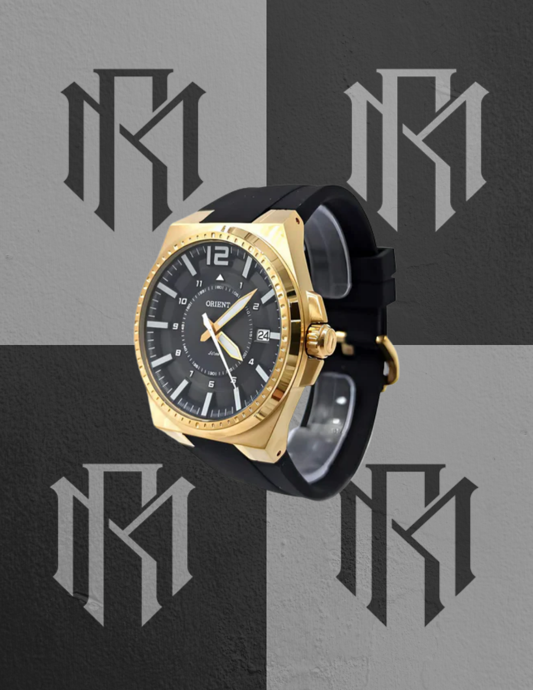 Relógio Orient MGSP1006 G2PX Preto Dourado Neo Sports 50m