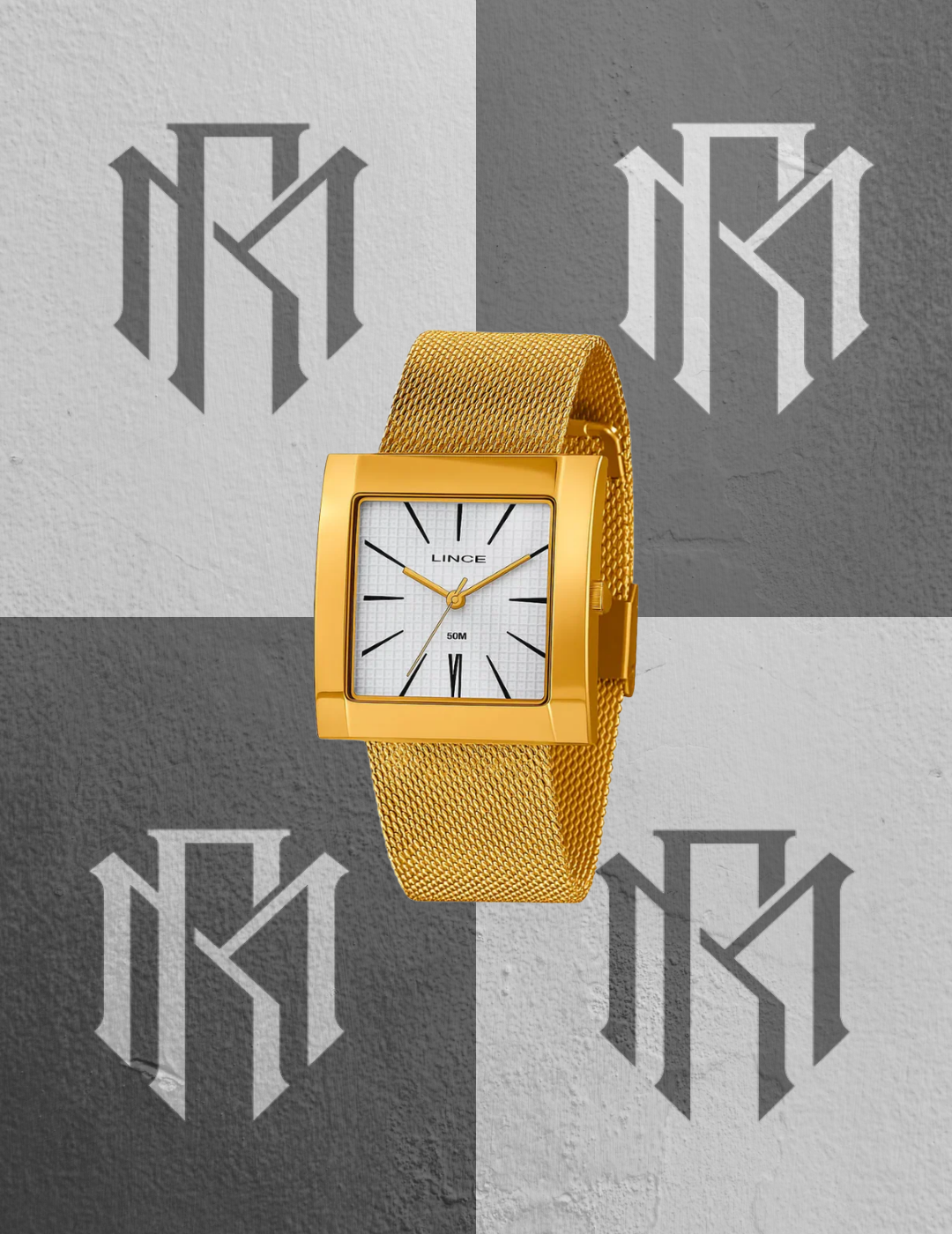 Relógio Lince Feminino Dourado Casual Original Lqg4654l B1kx