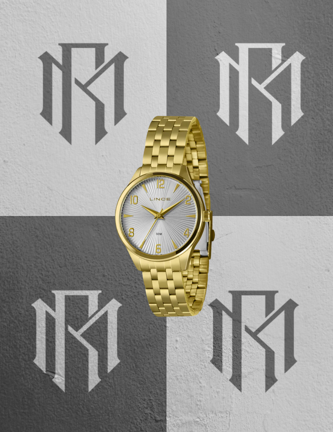 Relógio Urban Lince Dourado LRG4742L40