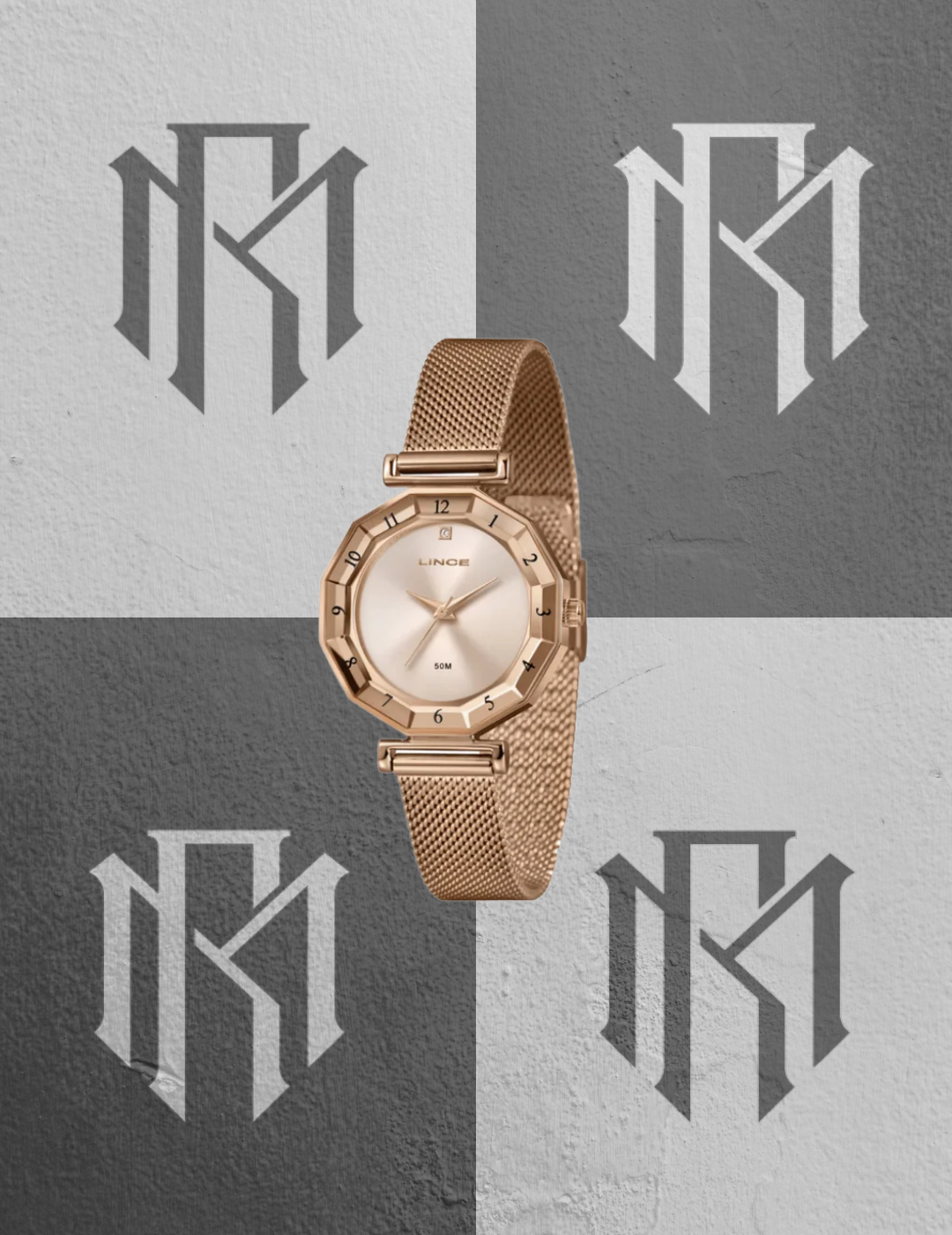 Relógio Lince LRG4834L34 C1KX Feminino Grace Rosê 34mm 50m