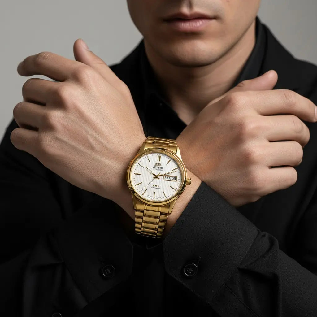 Relógio Masculino Orient Automático Dourado RM IMPORTS