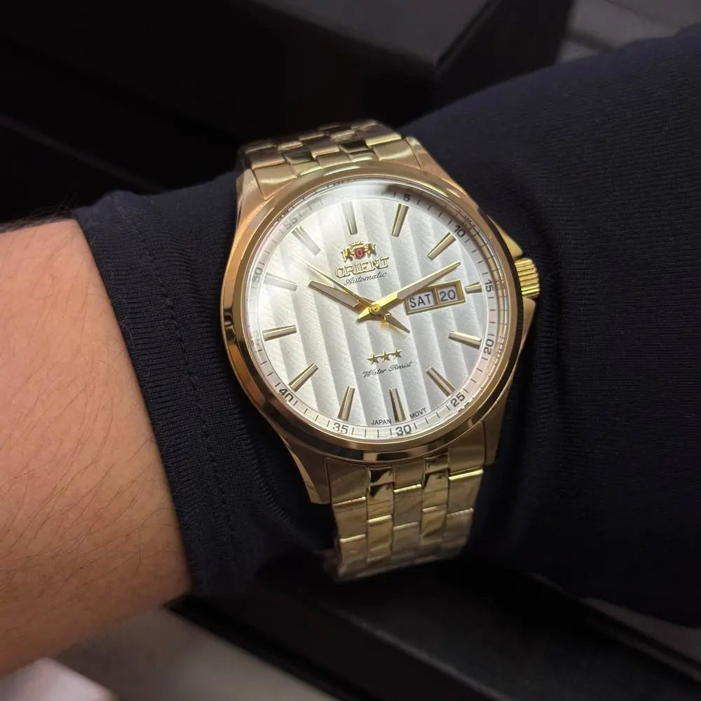 Relógio Masculino Orient Automático Dourado RM IMPORTS