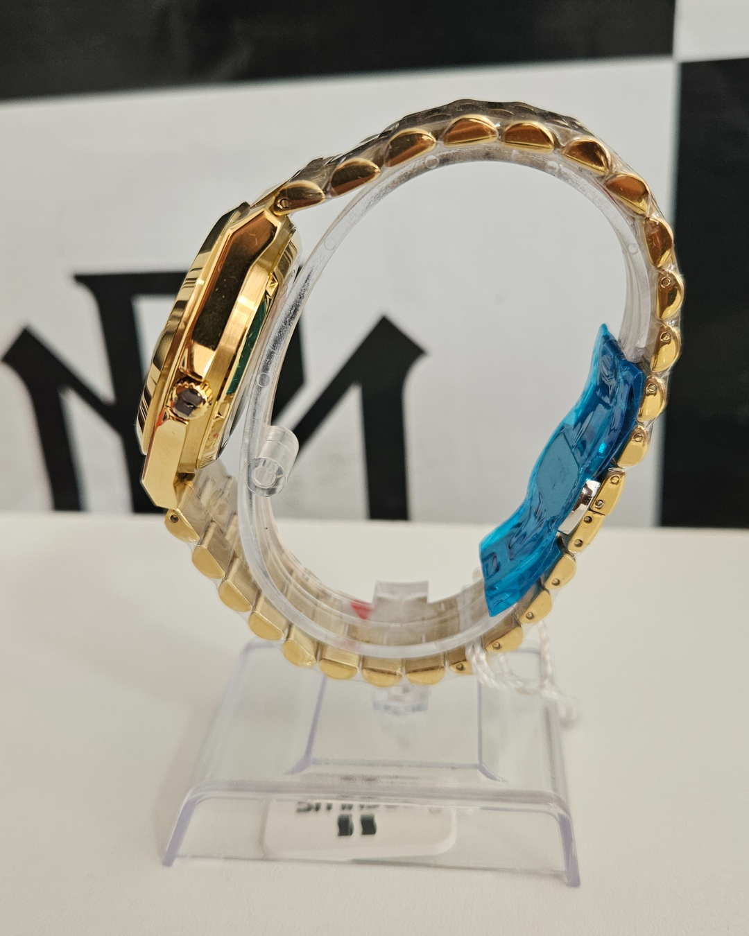 Relógio Seculus Masculino Automático Dourado Fundo Verde