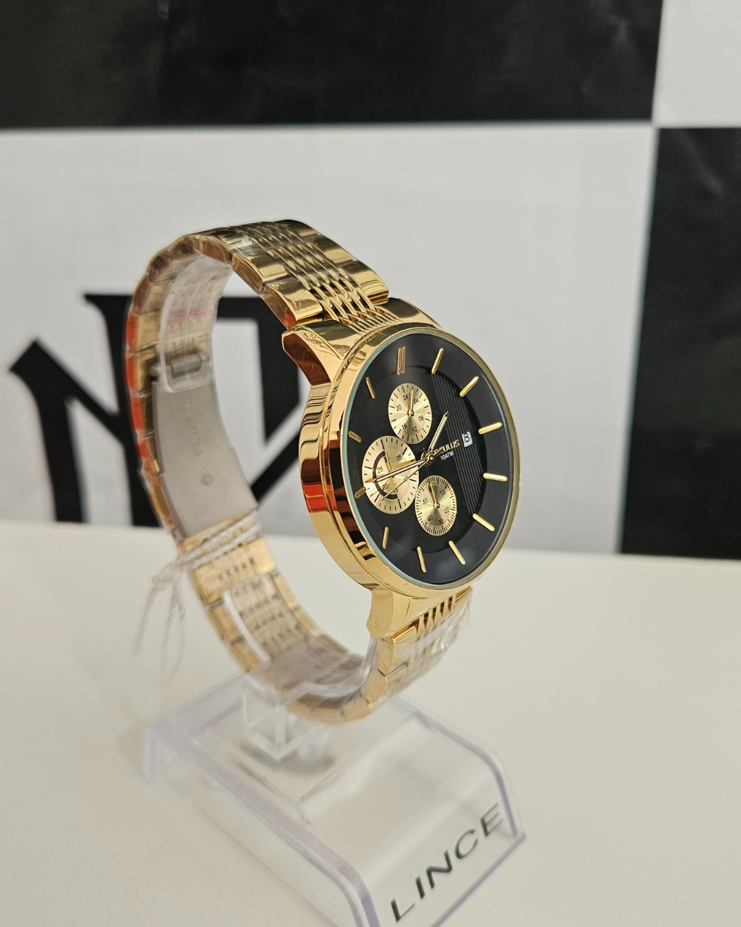 Relógio Seculus Masculino Dourado