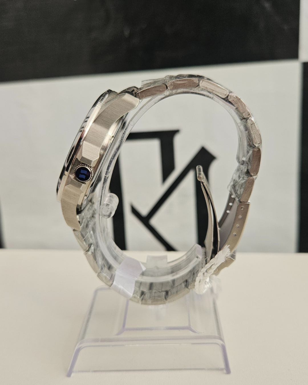 Relógio Seculus Masculino Long Life Prata Mostrador Azul