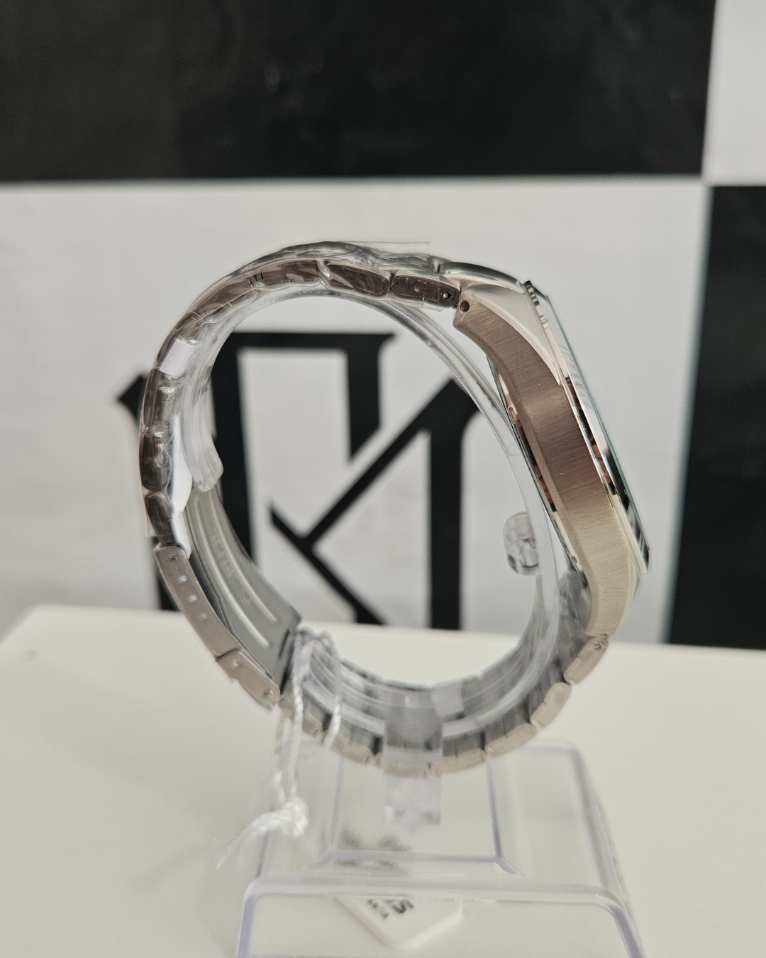 Relógio Seculus Masculino Aço Prata Fundo Preto