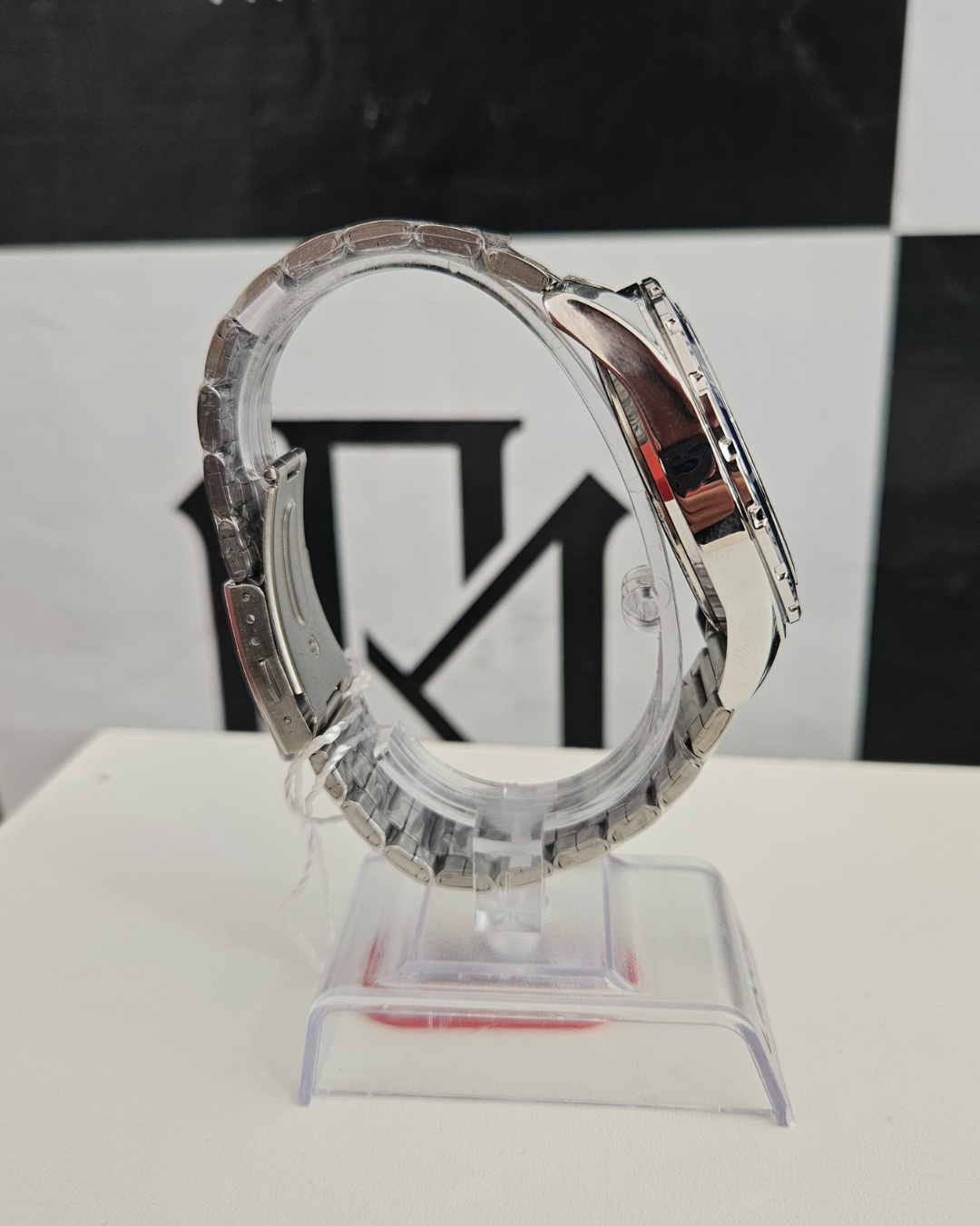 Relógio Mondaine Masculino Prata com Bisel Azul – Analógico