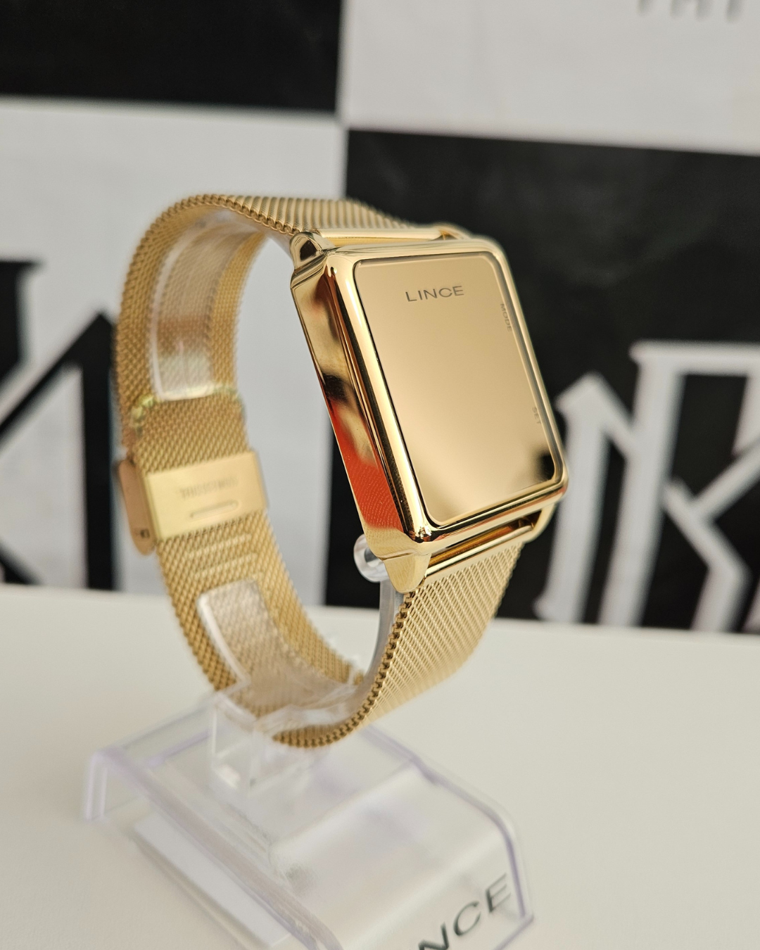 Relógio Lince Feminino Ref: Mdg4619l Bxkx Digital LED Dourado