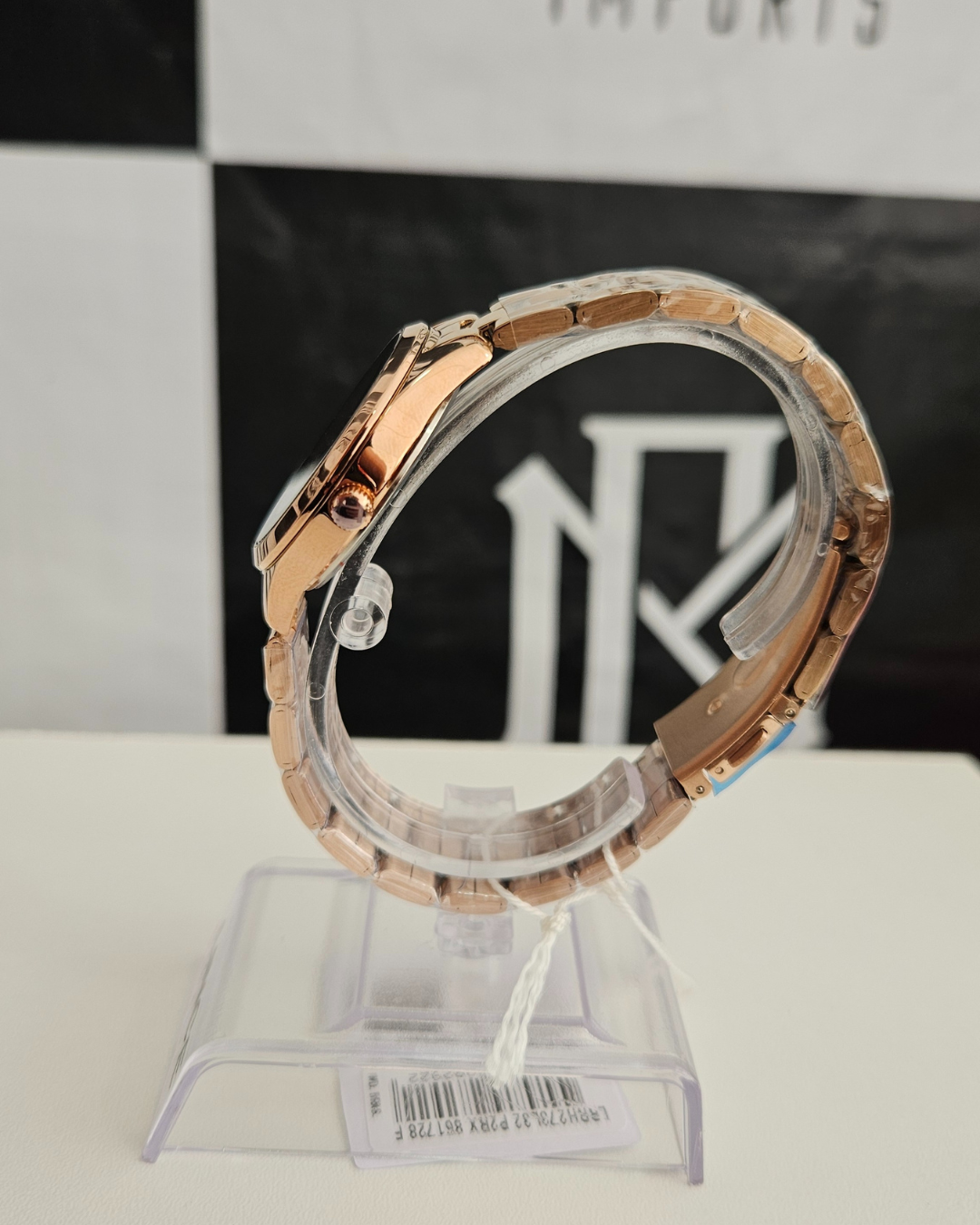 Relógio Lince Feminino Rose Gold Mostrador Preto