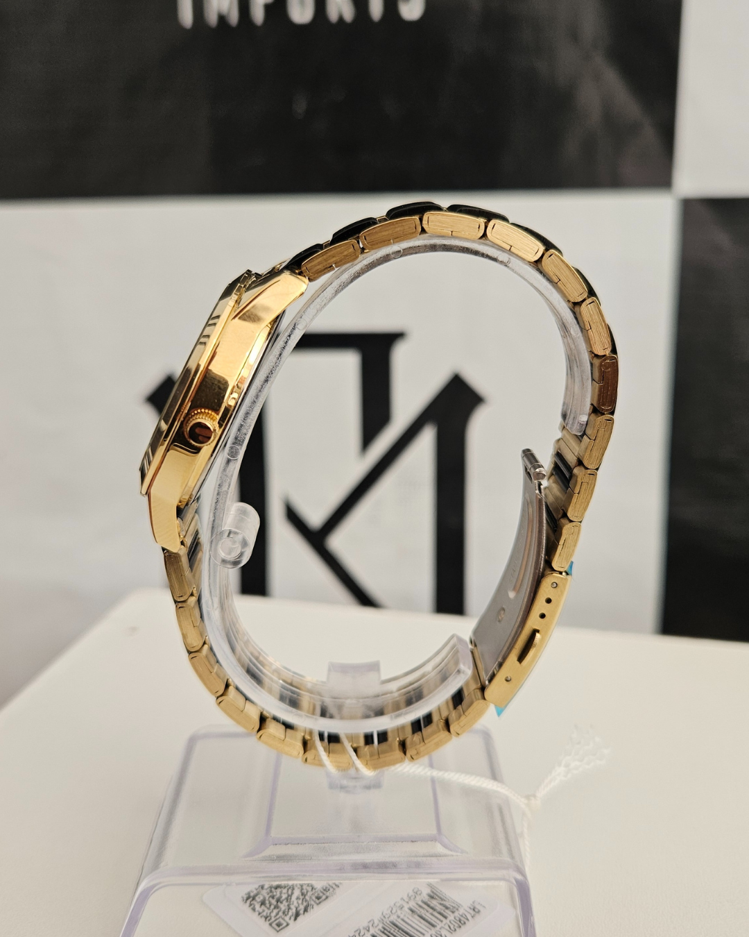 Relógio Lince Feminino Dourado 50M Preto