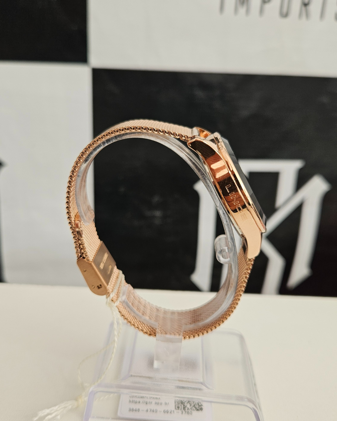 Relógio Lince feminino digital LED vermelho rosé gold