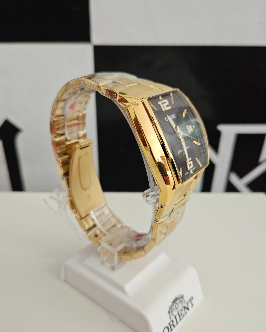 Relógio Orient Masculino Dourado GGSS1017 Preto