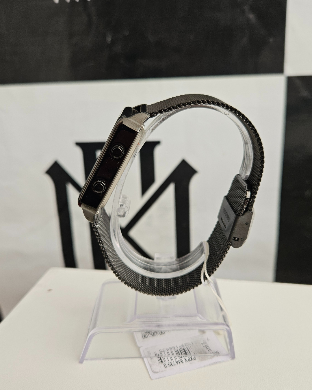 Relógio Lince Digital Preto Unissex LED Mesh