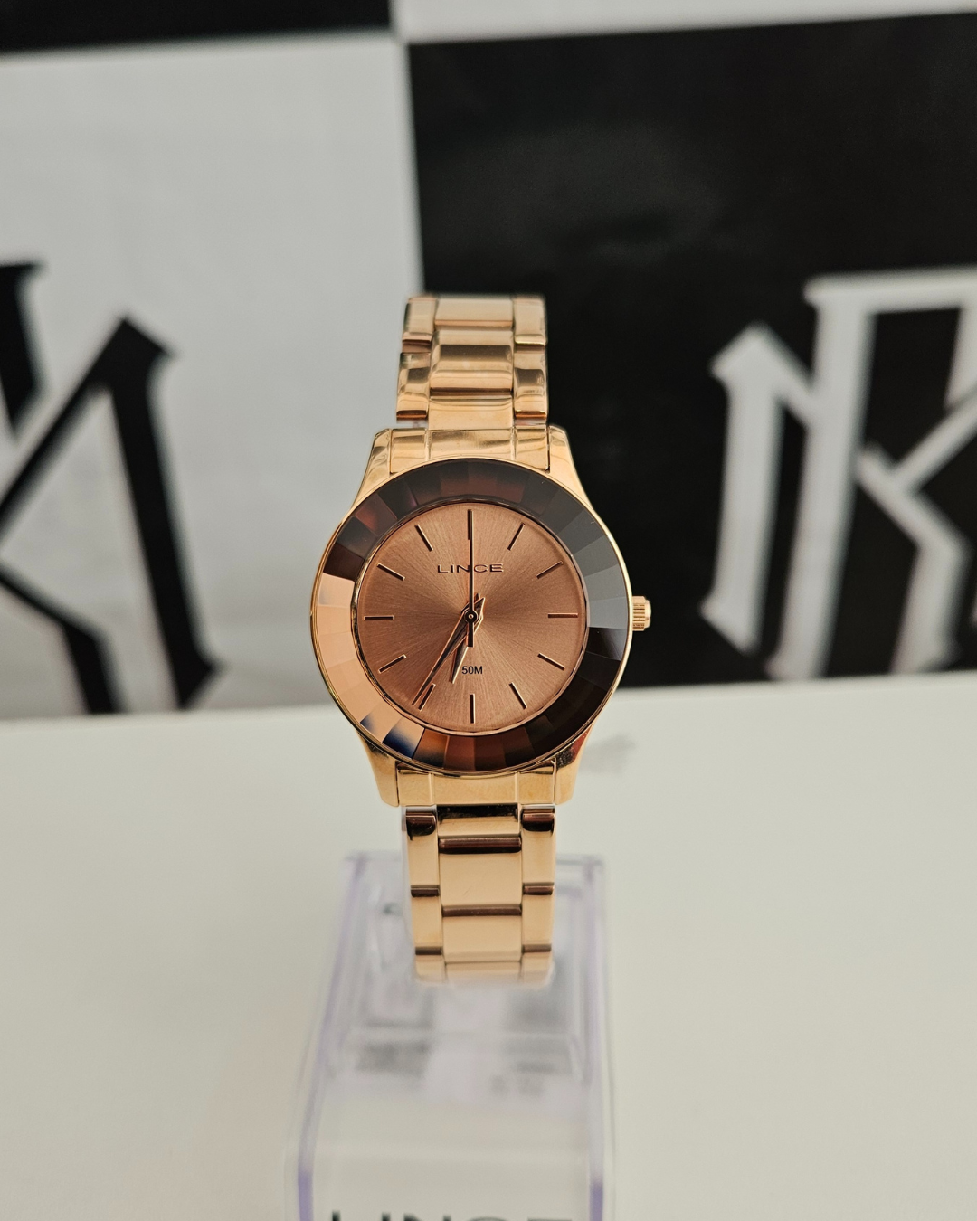 Relógio Lince Rosê Gold Feminino Analógico