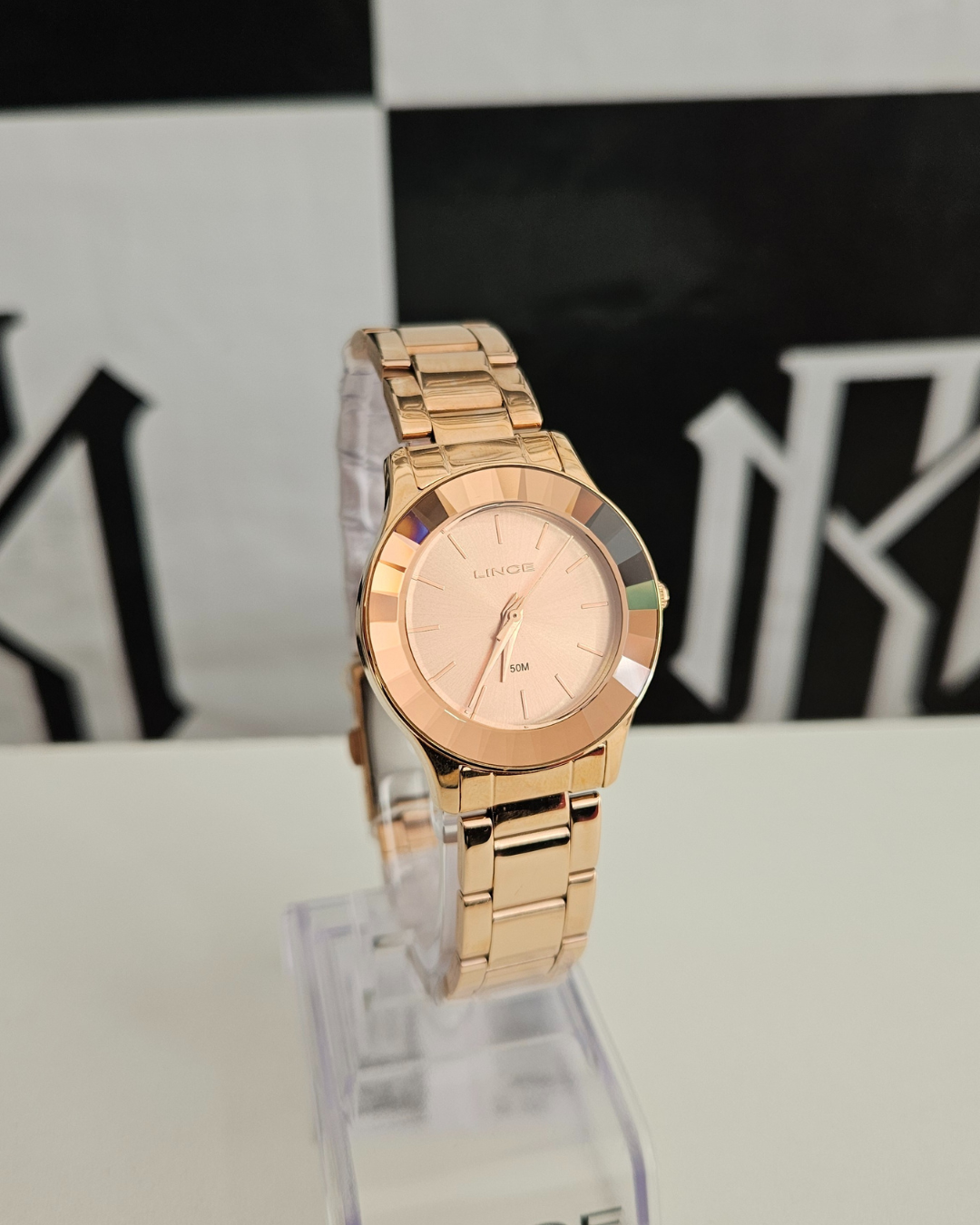 Relógio Lince Rosê Gold Feminino Analógico