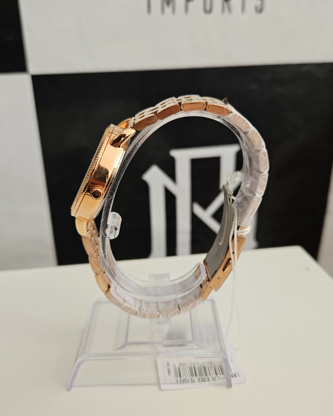 Relógio Lince Rosê Gold Feminino Romano