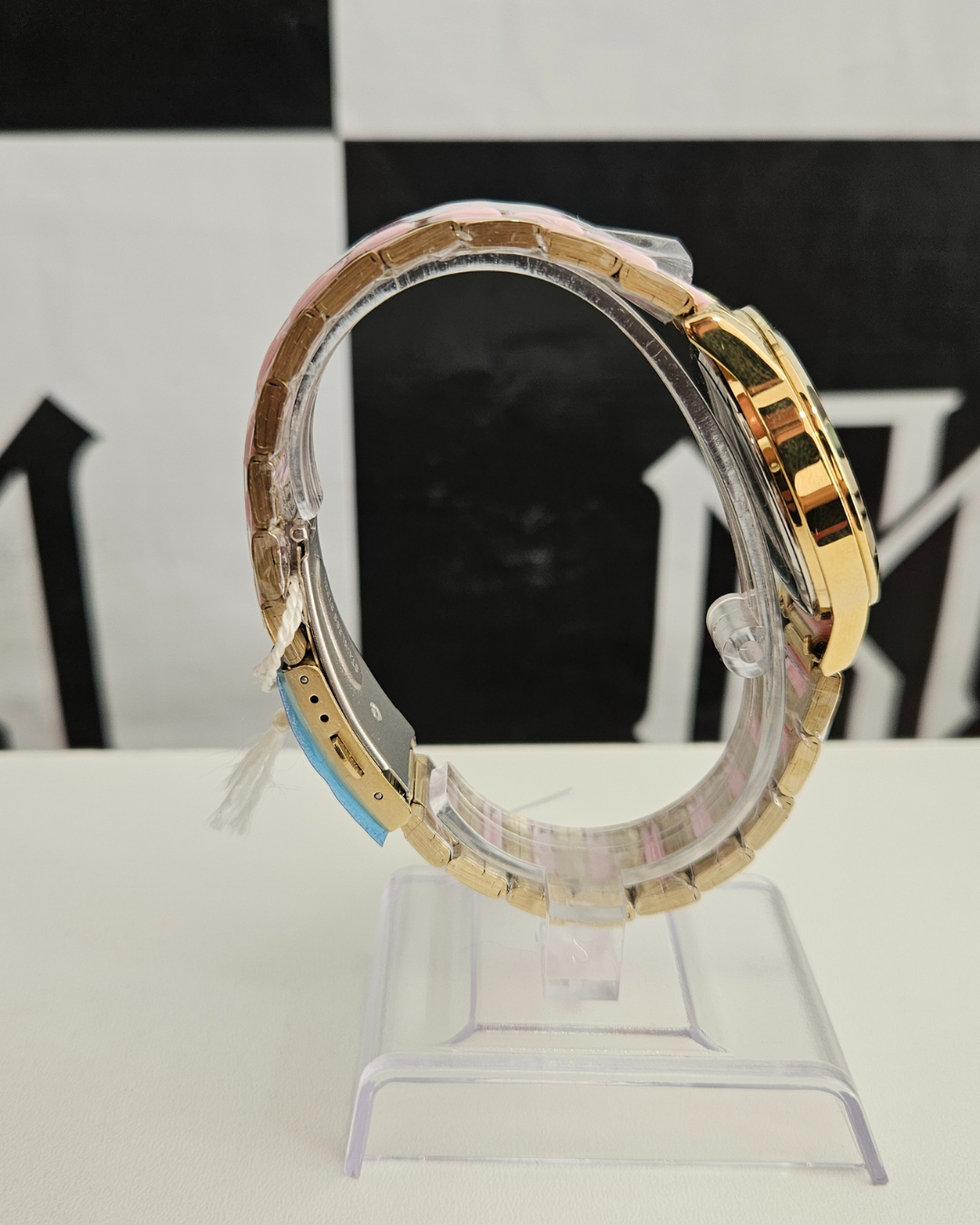 Relógio Lince Feminino Dourado e Rosa Analógico