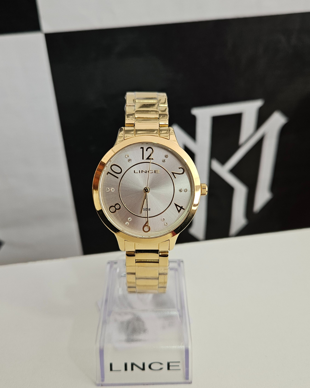 Relógio Lince Feminino Dourado Analógico