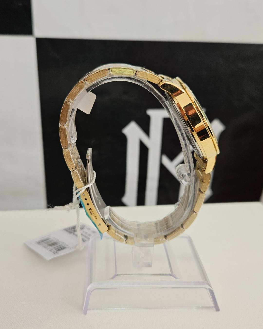 Relógio Lince Feminino Dourado Mostrador Marrom Analógico