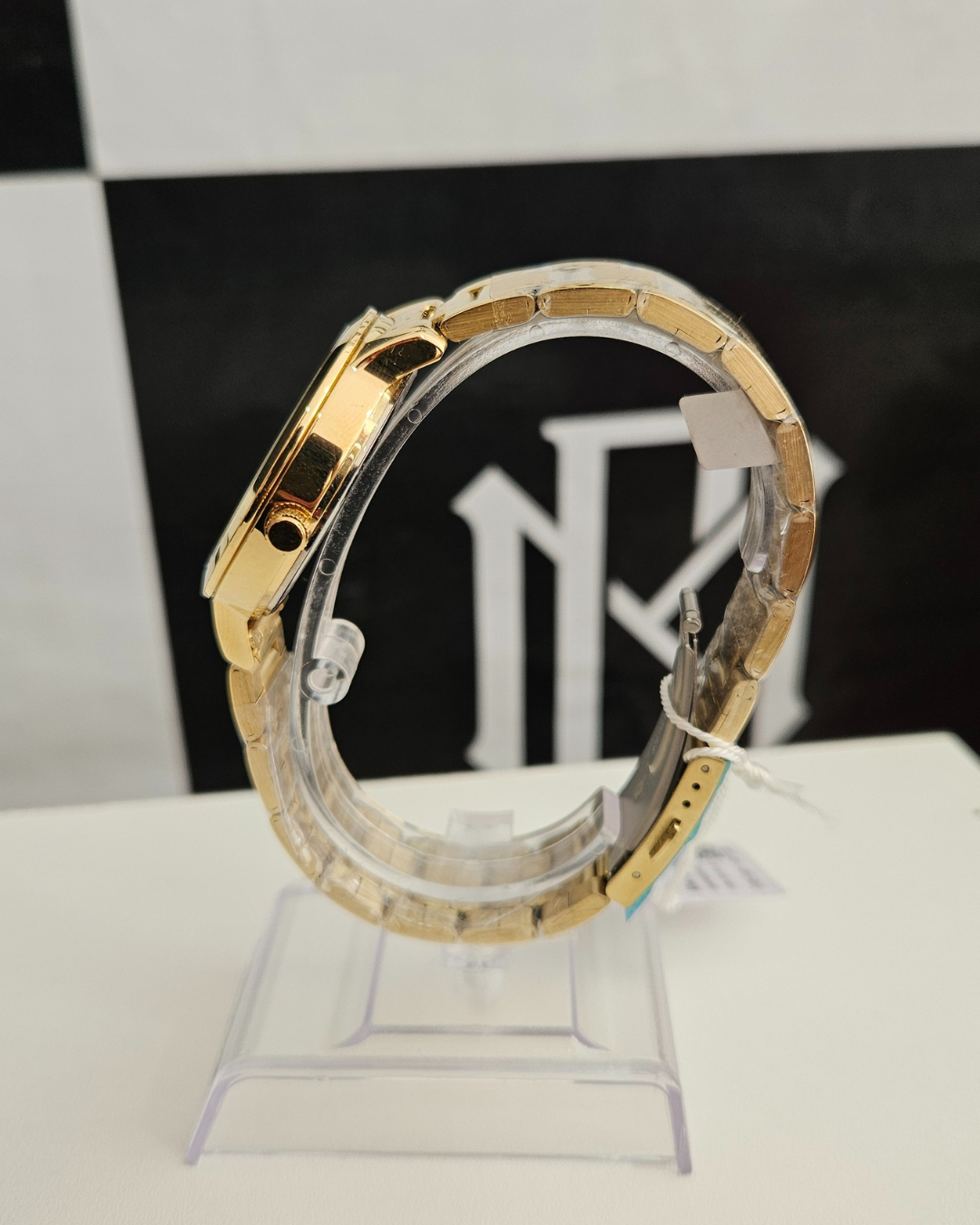 Relógio Lince Feminino Dourado Mostrador Marrom Analógico