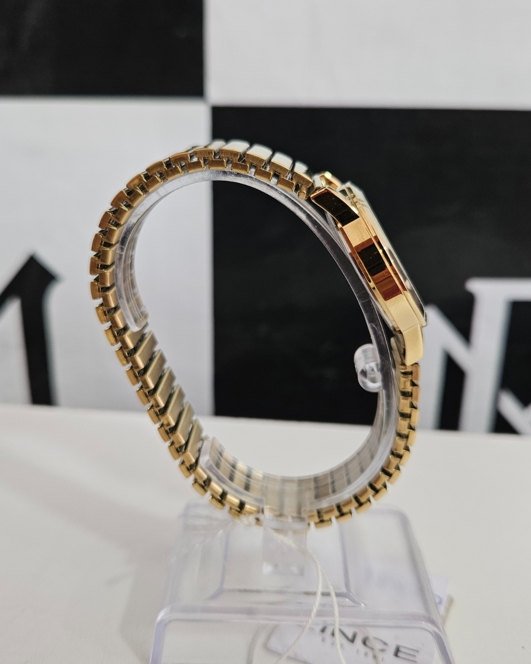 Relógio Feminino Lince Dourado Redondo com Pulseira Expansível