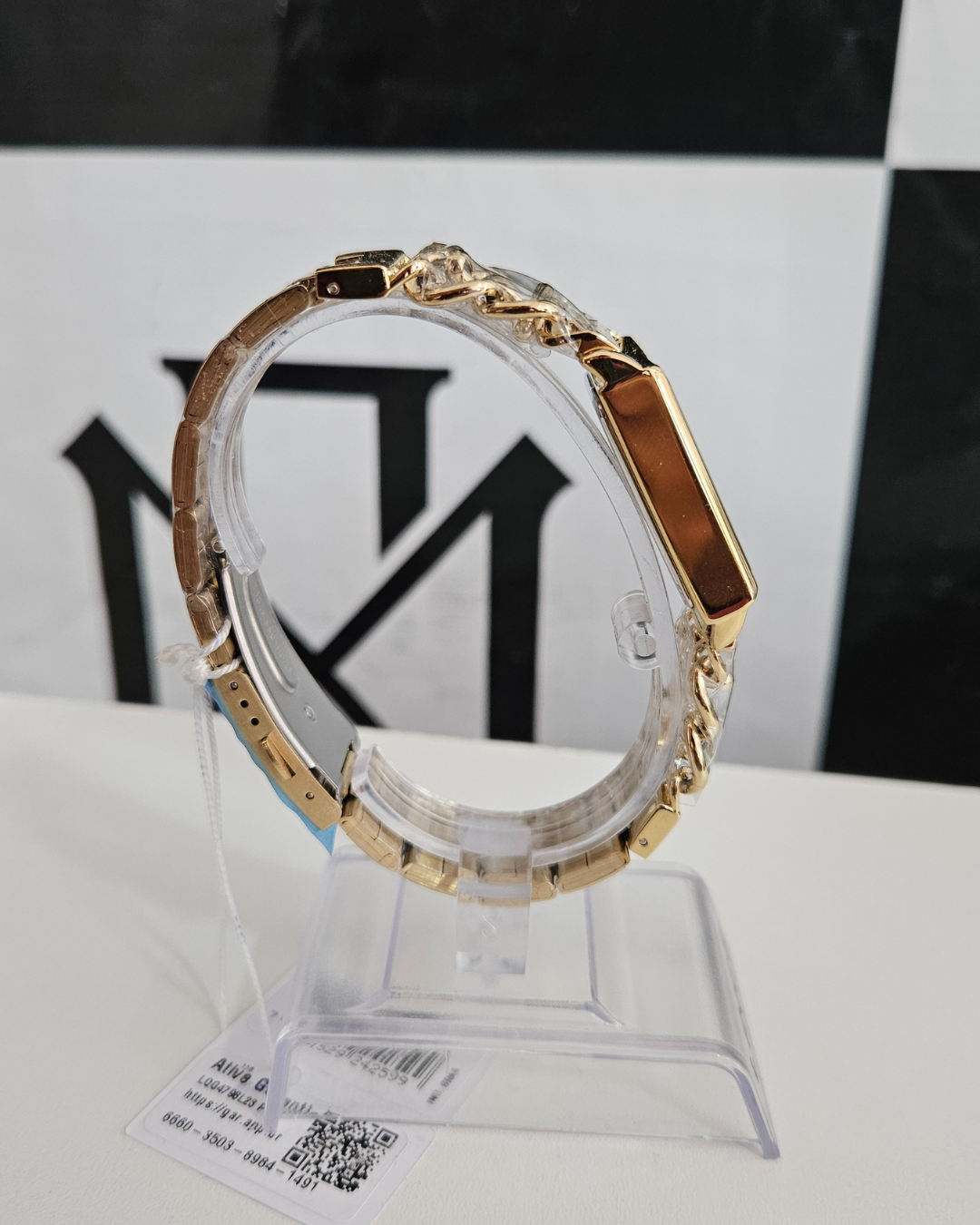 Relógio Feminino Lince Dourado Retangular Chain LQG4798L23