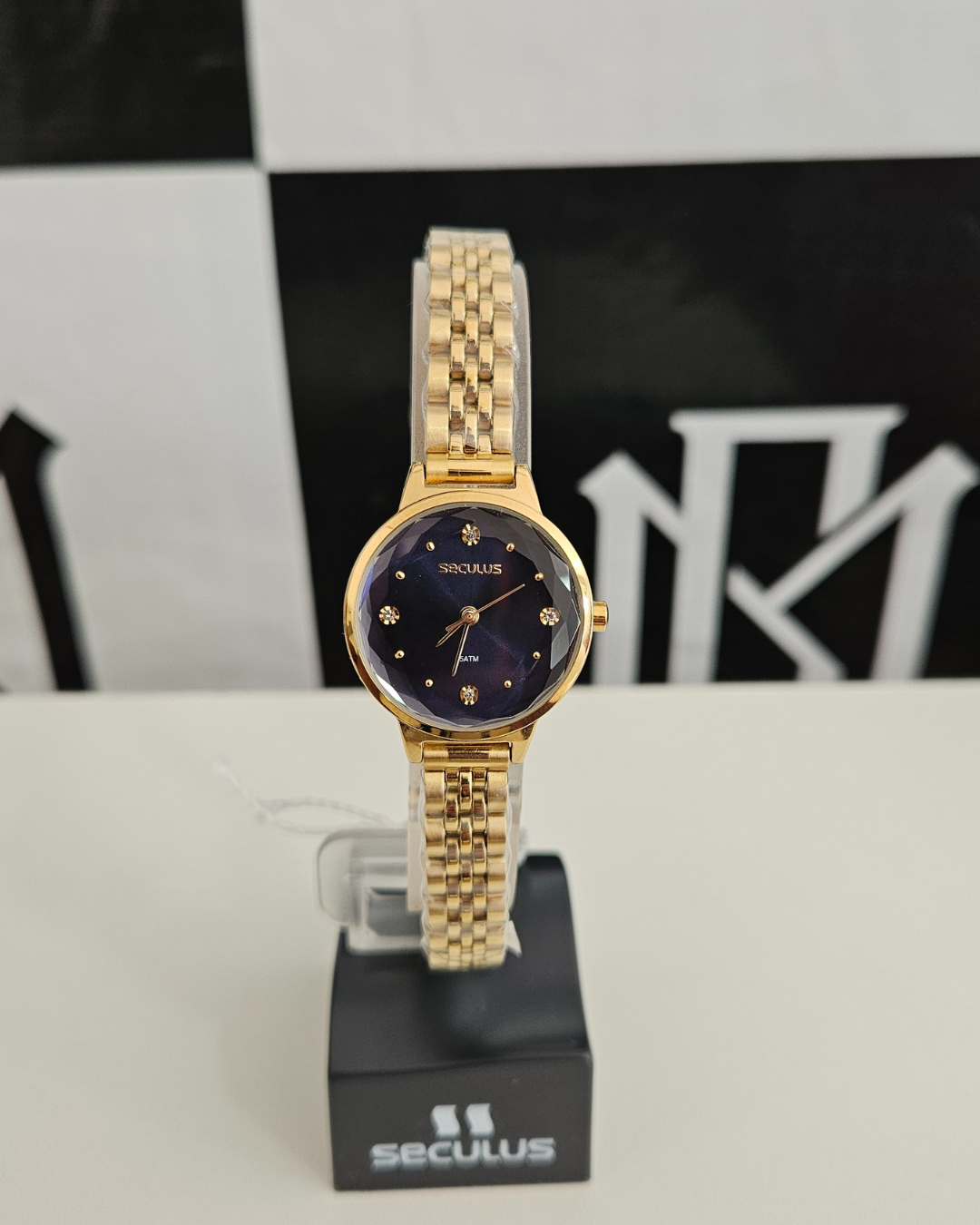 Relógio Feminino Seculus Dourado Analógico com Cristais