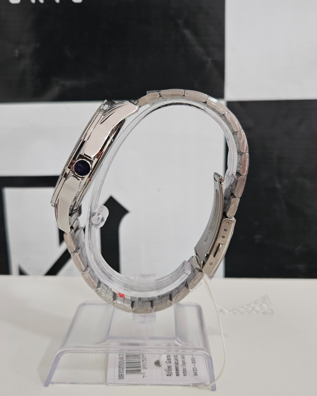 Relógio Masculino Lince Prata Aço Inoxidável Mostrador Azul